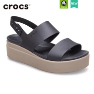 crocs แท้ WOMEN’S CROCS BROOKLYN LOW WEDGE รองเท้าส้นหนา รองเท้าเพื่อสุขภาพผู้หญิง