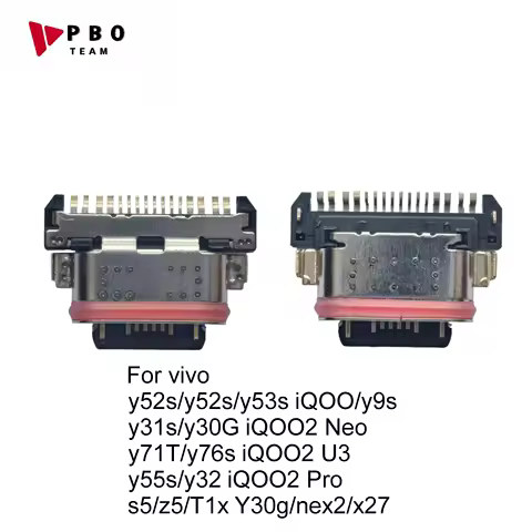10-100pcs for vivo x27 pro y52s y53s y31s Y9S S5 Z5 iqoo2 u3 u3x iqoo z3 z5x NEX2 USB charging port 