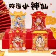 Fortune God Standing Sign Workstation Ornament Inspirational Student Desktop Decoration Gift for Fri