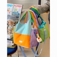 2026 Dopamine Nylon Shoulder Bag Lightweight Folding Mommy Bag Dopamine Waterproof Portable Messenge