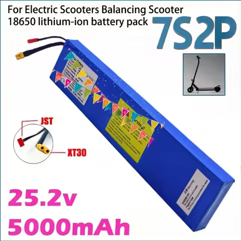 NEW 7s2p 25.2V 5.0ah 18650 Battery Lithium Ion Battery 25.2V 5000Mah for Electric Scooters Balancing