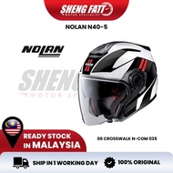 NOLAN N40-5 Crosswalk 035 Open Face Helmet Motor Visor Topi Keledar Open Face Superbike SIRIM Interc