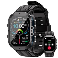 Smart Watches for Men, 1.96" HD AMOLED, Rugged Military (Answer/Calls/Dial) Fitness Tracker, Extra-L