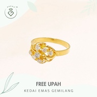 [Kedai Emas Gemilang] 2001463 {YS} Diamond Gold Ring (13) (2.17G) [835 Gold]