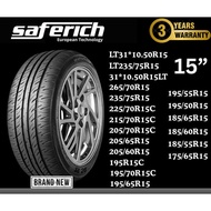 Saferich Tubeless Tires Cars Rim 15 Inches Tire 175/55R15 175/65R15 185/55R15 185/60R15 185/65R15 21