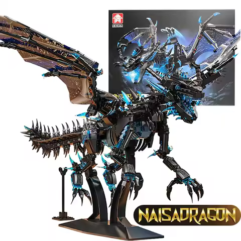 Creative Warcraft Sindragosa Neltharion Ice Dragon Building Blocks Fire Dragon Assemble Bricks Toys 