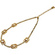 金色鍍金 雙C水鑽 項鍊【CHANEL 香奈兒】