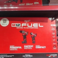 限時優惠，2022年最新🆕Milwaukee 美沃奇fuel m12，最新Gen3 無刷頂級孖批套裝, 美國版， 電鎚批， 衝擊批 三段電子控速加自攻模式，無影燈三LED燈),原裝韓國三星鋰電池，2.