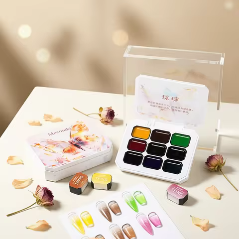 Custom Logo Spring Summer Hipster Mud Nail Collection Pudding Gel Palette Solid Cream Uv Gel Nail Po