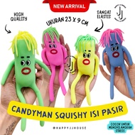 [HAPPYJJ]CANDY Man SQUISHY Toy | Stress RELIEF TOYS | Squishy Filled With Sand | High QUALITY