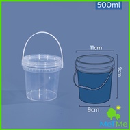 METME ถังน้ำแข็งพลาสติก 300ml 500ml 1000ml กระปุกเก็บอาหารมีฝาโปร่งใส Clear Plastic Bucket