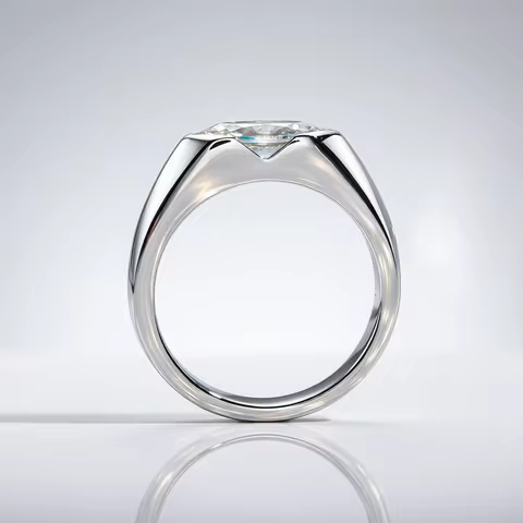 AnuJewel 1ct Marquise Cut D Color Moissanite Diamond Engagement Men Ring Silver Wedding Ring For Wom