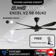 ALPHA ALKOVA EXCEL V2 5B 56/42 inches DC Motor Ceiling Fan with Digital Remote Control