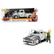 1956 Ford F-100 Pickup Truck Tan Guile Figure Street Fighter 1:24 scale Diecast Car