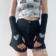 夏诺Y2K女生音乐节星星/爱心手臂套COS朋克摇滚风露指手套袖套285Xiano Y2K Girls Music Festival Stars/Love 969a924.my20251121