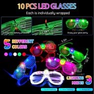 Luminous Glasses LED Glow 5 Colors Cold Light Flash Rave Luminous Christmas Festive Concert Favors A