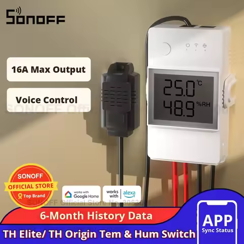 Sonoff TH16 Smart Wifi Switch Monitoring Temperature Humidity Wifi Smart Switch Home Automation Kit 
