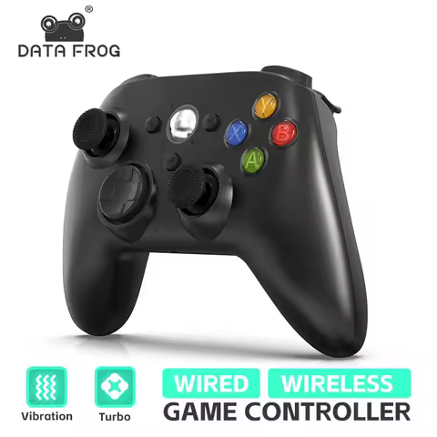 DATA FROG Wireless Controller For Xbox 360 Game Controller with Dual-Vibration Turbo Compatible with