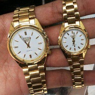 NEW.JAM TANGAN SEIKO 5 COUPLE KW SUPER RANTAI GOLD MEWAH