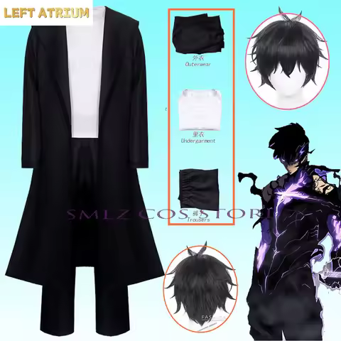 Anime Knight Killer Sung Jin-woo Solo Sung Jinwoo Leveling Cosplay Costume Wig Shun Mizushino Trench