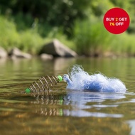 Bait Trap Spring Bomb Fishing Net with Glowing Beads, Nylon Bottom Net for Freshwater/Saltwater