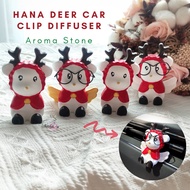 Hana Christmas Deer Aroma Stone Car Clip Diffuser Hana Deer Angel Car Clip/Essential oil/Perfume