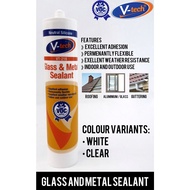 VTECH GLASS & METAL SILICONE SEALANT VT218 WHITE CLEAR FOR AQUARIUM BASIN BATHROOM CERAMIC TILES GLA