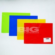 Plastic Button Folder BIG 8811 F4 Folio/ with Name TAG – Transparent Mix Color