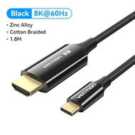 Vention Type C to HDMI Cable 8K 60Hz Alloy HDMI Cable for Samsung Galaxy S10 S9 Huawei Mate 20 P20 P