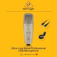 BEHRINGER C-1U STUDIO CONDENSER USB MICROPHONE WITH CARDIOID PICKUP PATTERN 40HZ-20KHZ AND BUNDLED M