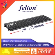 FELTON Heavy Duty Drain Cover Penutup Longkang 8.5”D X 29”W
