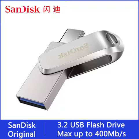SanDisk Ultra Dual Drive Luxe USB Type-C Metal USB3.2 Flash Drive 32Gb 64Gb 128Gb 256Gb 512Gb 1T spe