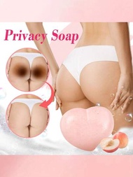 1入桃子皂,補水滋潤帶光澤香皂,手工臉部和身體清潔香皂,深層清潔毛孔,控油,柔軟肌膚