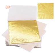 200 Piece Gold Sheets Gold Foil for Art Gilding Flakes Multipurpose 8.5x8 cm Gold Leaves Flakes Gold