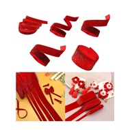 [Finevips1] Gift Wrapping Ribbons Christmas Ribbons DIY Sewing Flower Bouquet Decorations Velvet Ribbons Wired Ribbons for Holiday Wreath