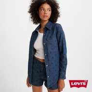 Levis Wellthread環境友善系列 女款 長版牛仔襯衫外套 / 天然染色工藝 / 小花印花 熱賣單品