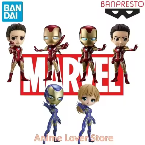 In Stock Bandai Original Banpresto MARVEL Qposket Iron Man Pepper Potts Anime Figures Toys Collectib