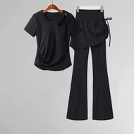 Running Suit Women's Morning Running Sports Suit Dopamine Yoga Suit Suit Outdoor Playing Badminton J