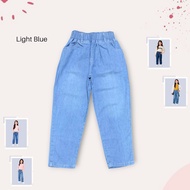 Celana Jeans Anak Perempuan 3-14 Tahun/Celana Panjang Kulot Jeans Anak Perempuan Motif Trendy