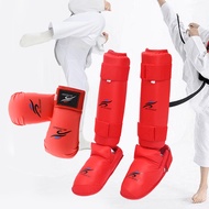 Kodaily Boxing Gloves Shin Guards, Taekwondo Sparring Gear Set Punch Mitts Practice Training Gear fo
