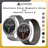 Stainless Steel Magnetic Strap Replacement For Amazfit Active 2 Round & Active 2 Square Premium | Ac