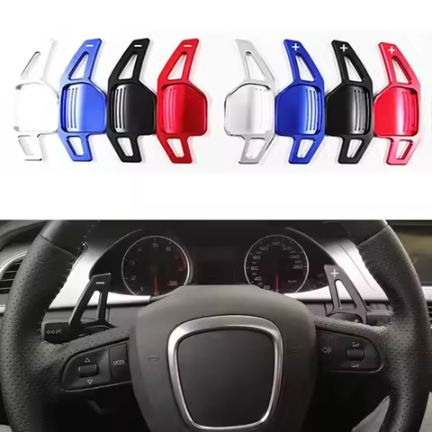 Steering Wheel Paddles Extension Shifters For Audi A4 B8 A3 8P S3 A5 A6 S6 C6 Q5 A8 R8 TTS MK2 8J Av