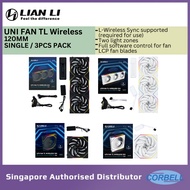 LIAN LI UNI FAN TL 120 WIRELESS LED fan for desktop casing 1pcs | 3 pcs pack BLK WHT [LL 4056 LL 405