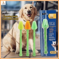 Pet toothbrush/Dog toothbrush/360 degree all-round dog cleaning toothbrush/Dog imitation bamboo hand