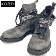 二手 Amiri COMBAT BANDANA 皮革靴，43 碼。