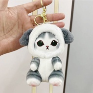 Gantungan Kunci Boneka Mofusand Cat Neko Topi Sanrio Series Plush Keychain Kuromi Cinnamoroll Purin