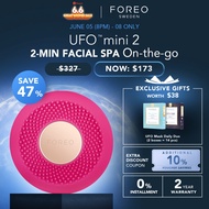 FOREO UFO Mini 2 Supercharged Face Mask - Full LED Spectrum &amp; Red Light Therapy for Face | Face Moisturizer | Anti Aging