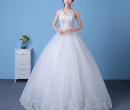 GAUN WEDDING / GAUN PERNIKAHAN WANITA / GAUN DRESS BROKAT PENGANTIN / GAUN ELEGANT SIMPLE PENGANTIN 