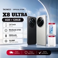 TACNICO X8 Ultra Original Smartphone 7.0" IPS AMOLED Display 6GB RAM 128GB ROM 5800mAh Battery 4G/5G
