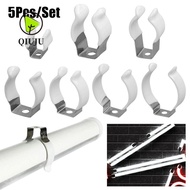 QIUJU 5Pcs Spring Terry Clip, Base Tool With Rubber Protection Lamp Tube Clip,  Fixing Clips T3/T4/T